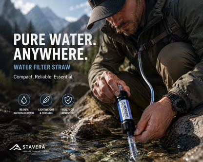 Stavera™ Survival-Wasserfilter-Strohhalm