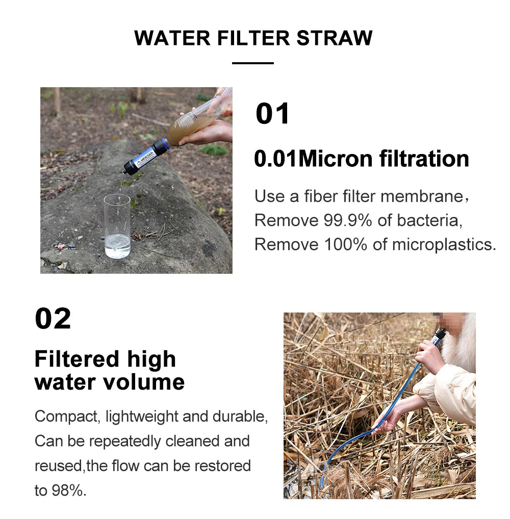 Stavera™ Survival-Wasserfilter-Strohhalm