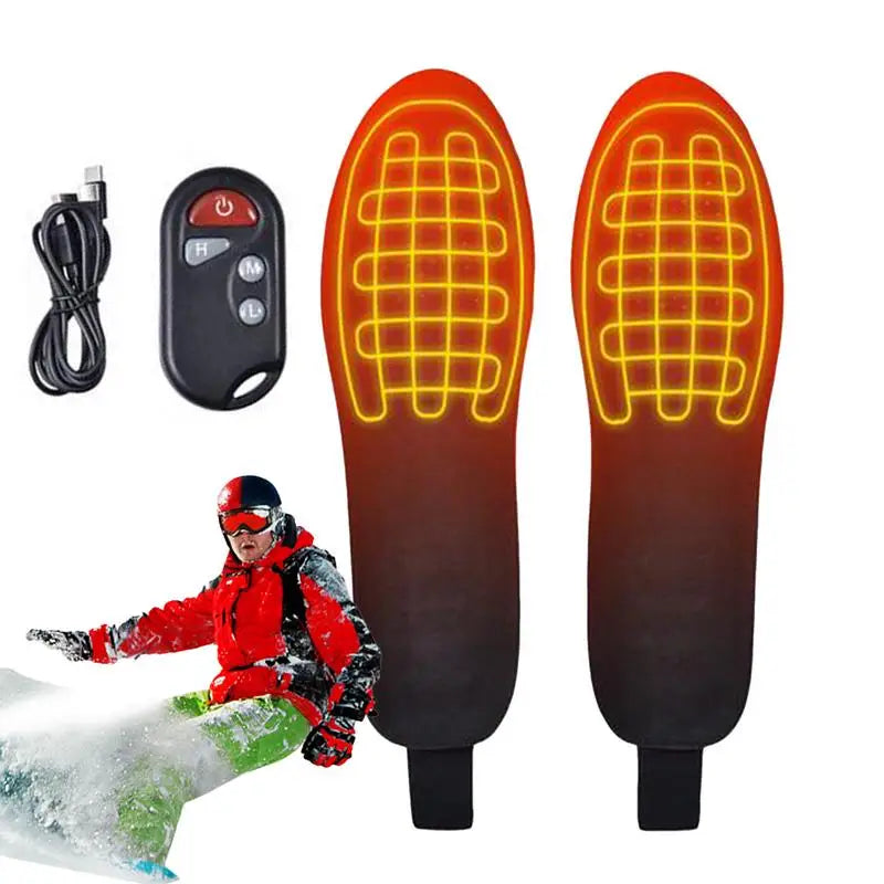 Battery Rechargeable Heating Insoles Long-lasting Heated Insoles  Electric Heated Insoles with Remote Control Heated Insoles