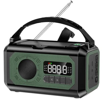 12000mAh Notfallradio mit zwei Solarpanels & Kurbel (AM/FM/NOAA)