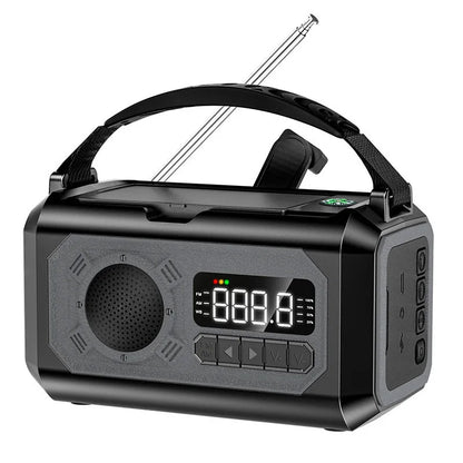 12000mAh Notfallradio mit zwei Solarpanels & Kurbel (AM/FM/NOAA)