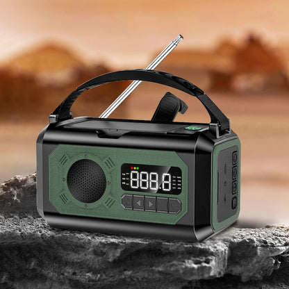 12000mAh Notfallradio mit zwei Solarpanels & Kurbel (AM/FM/NOAA)