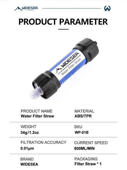 Stavera™ Survival-Wasserfilter-Strohhalm